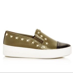 Michael kors star studded slip on sneakers